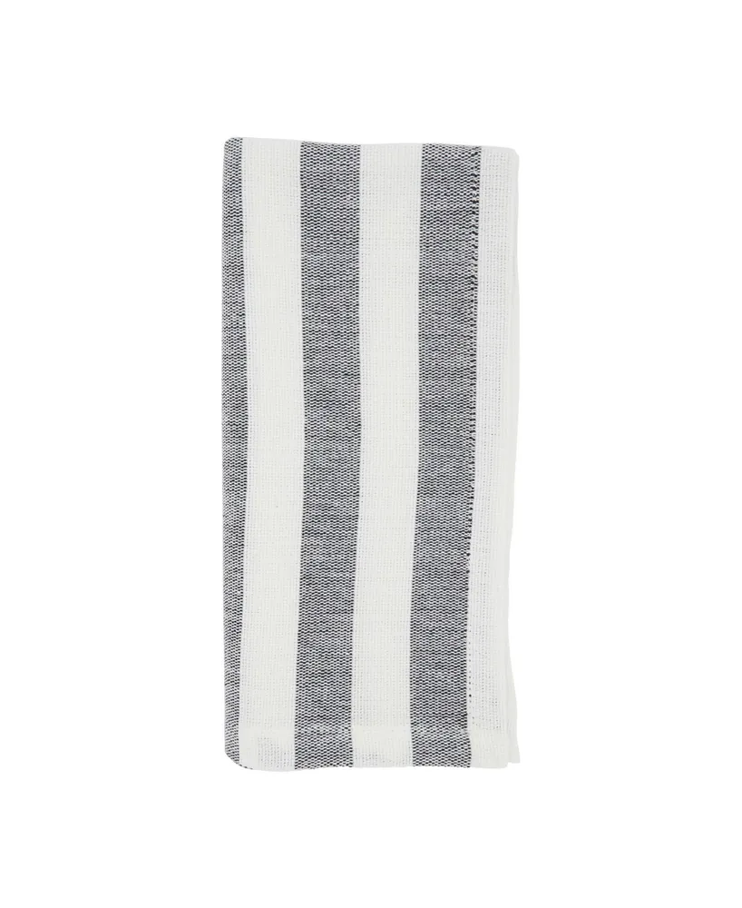 Saro Lifestyle Casual Table Napkins with Striped Design, Set of 4, 20" x 20"