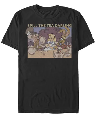 Men's Alice Wonderland Spill The Tea Short Sleeve T-shirt