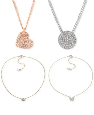 Dkny Crystal Pendant Necklace Jewelry Separates