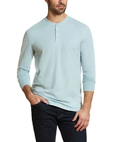 Men's Long Sleeve Brushed Jersey Henley T-shirt