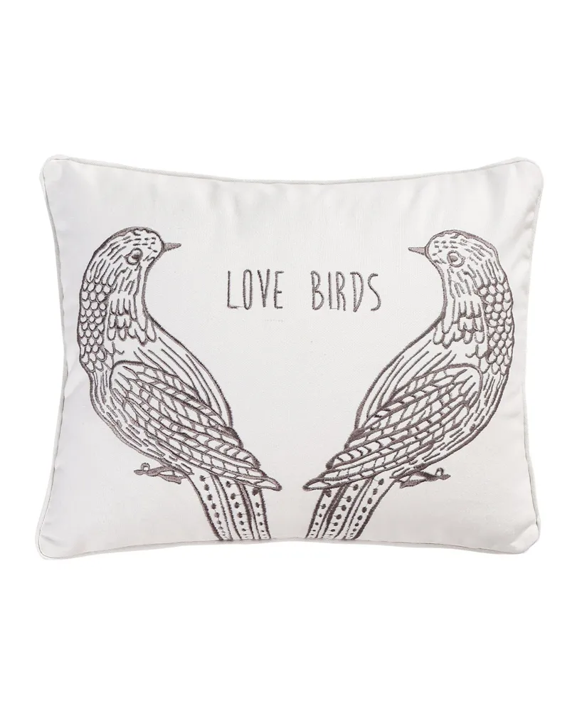 Levtex Tanzie Love Birds Decorative Pillow, 14" x 18"