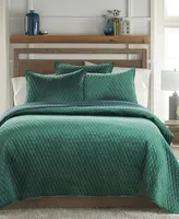 Levtex Empire Rich Emerald Velvet Reversible Quilt