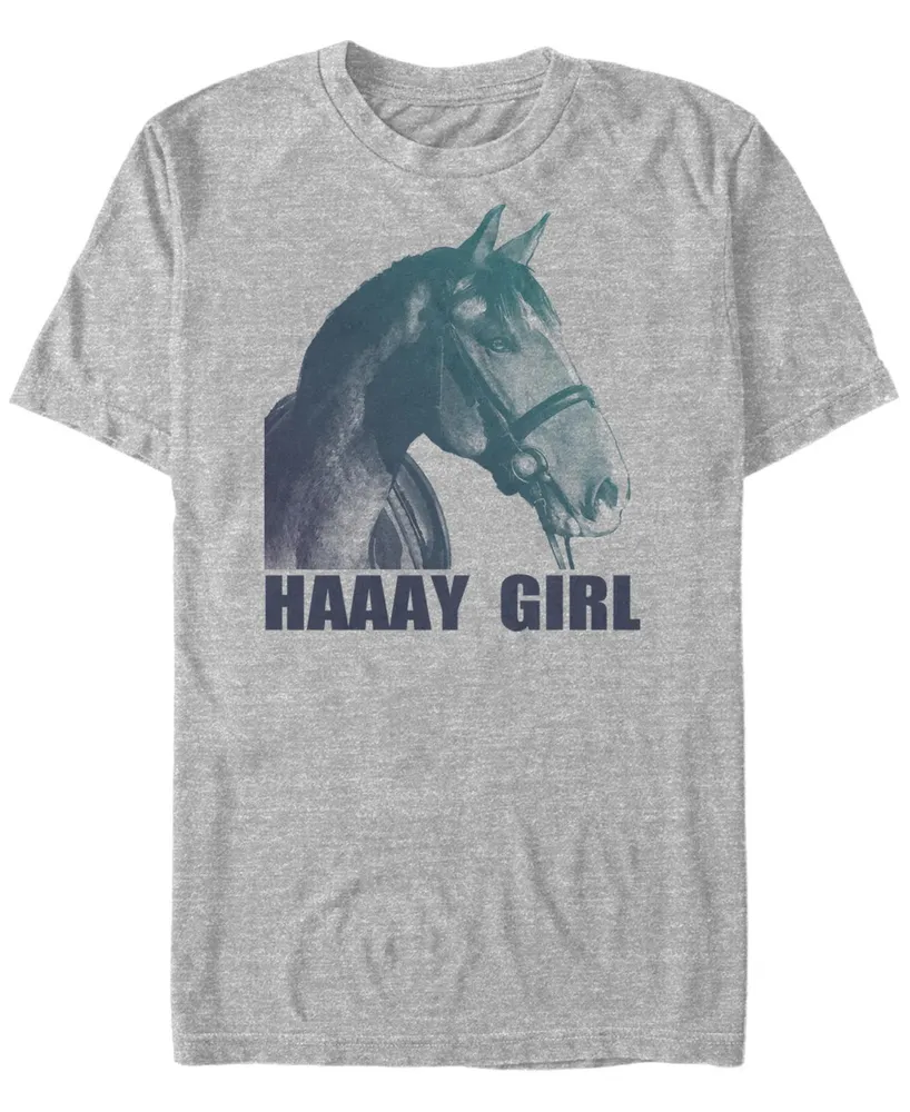 Fifth Sun Men's Haaay Girl Horse Short Sleeve Crew T-shirt