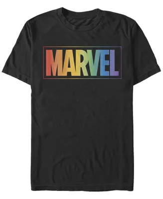 Fifth Sun Men's Rainbow Marvel Short Sleeve Crew T-shirt