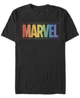Fifth Sun Men's Rainbow Marvel Short Sleeve Crew T-shirt