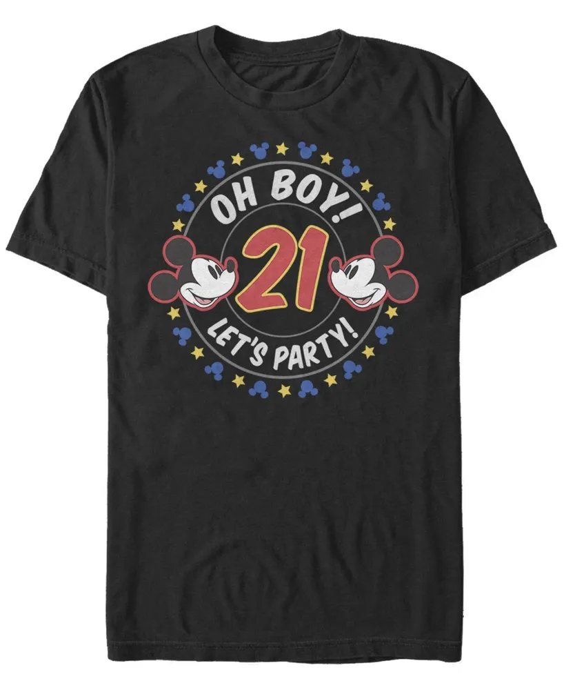 Fifth Sun Men's Oh Boy Mickey Short Sleeve Crew T-shirt