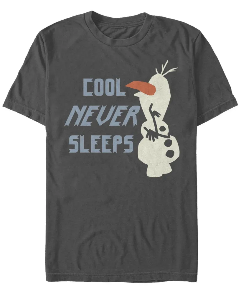 Fifth Sun Men's Olaf Never Sleeps Short Sleeve Crew T-shirt