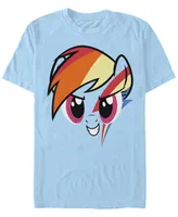 Fifth Sun Men's Rainbow Dash Face Short Sleeve Crew T-shirt