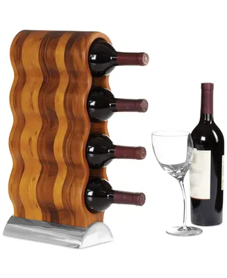 Nambe Curvo 17.25" Wood Wine Storage Rack