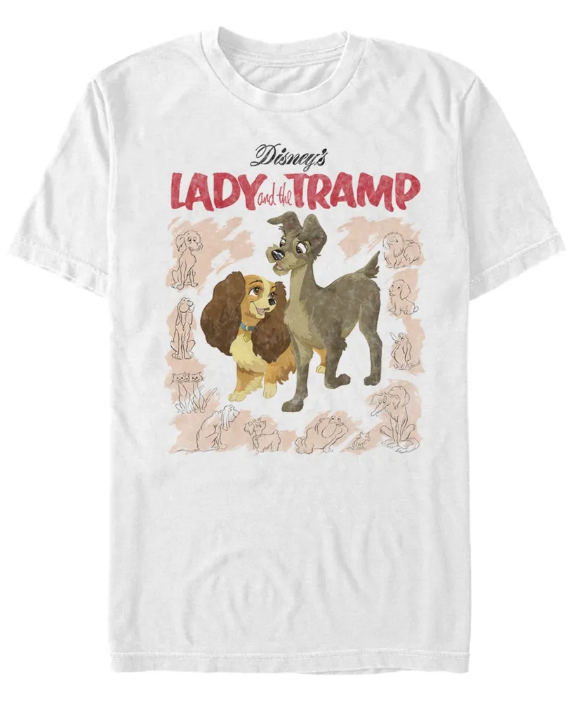 Men's Lady and the Tramp Vintage-Like Cover Short Sleeve T-shirt