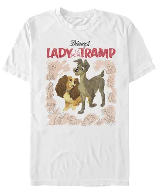 Men's Lady and the Tramp Vintage-Like Cover Short Sleeve T-shirt