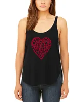 Women's Word Art Crazy Little Thing Called Love Flowy Tank Top