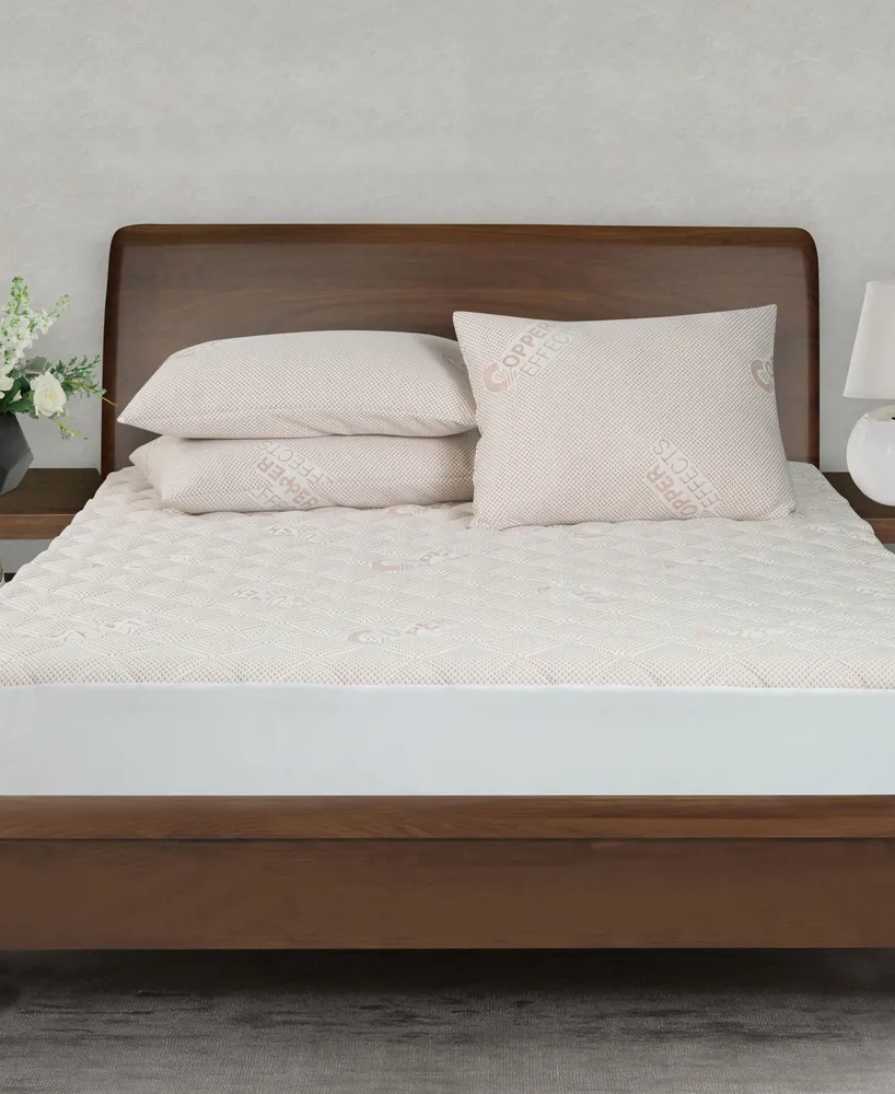 All-In-One Copper effects Fitted Mattress Pad
