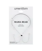 Silver Plated "Mama Bear" Cuff Bolo Bracelet