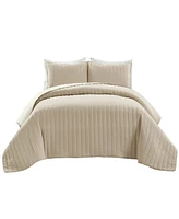 Lush Decor Soft Stripe All Season 3 Piece Quilt Set