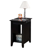 Edison End Table with Charging Station and Shelf