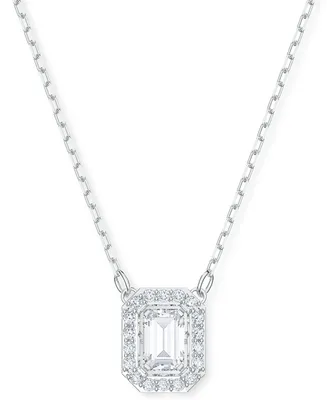 Swarovski Rhodium-Plated Millenia Pendant Necklace, 15" + 2" extender