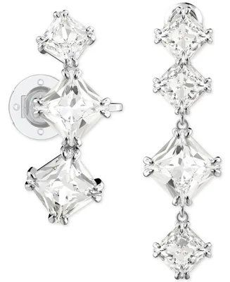Swarovski Silver-Tone Crystal Mismatch Earrings