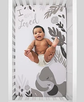 Elephant Hugs I Am So Loved Photo Op Fitted Crib Sheet