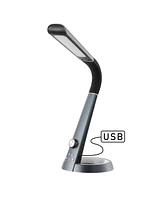 Milton Aluminum Contemporary Minimalist Adjustable Head Dimmable Usb Charging Led Task Lamp