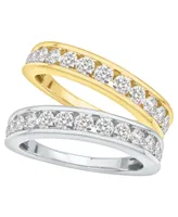 Certified Diamond Channel Band (2 ct. t.w.) 14K White Gold