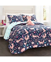 Pixie Fox 3 Piece Quilt Set for Kids, Twin