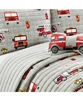 Lush Decor Kids Fire Truck -Pc. Quilt Set