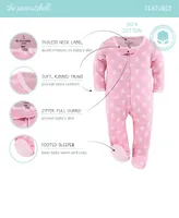 The Peanutshell Baby Girls Sleepers Set, 3 Pack