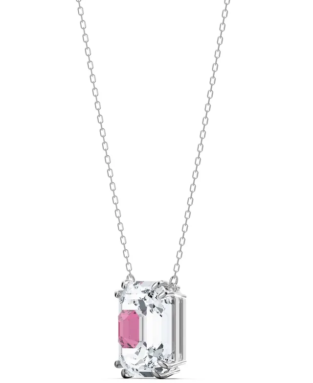 Brand New Signed Mkm Designs Silver Tone & Pink Glass Pendant Necklace W  Tag18 -  Canada