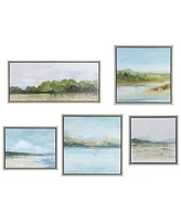 Martha Stewart Collection Vista 5 Piece Framed Embellished Canvas Gallery Set