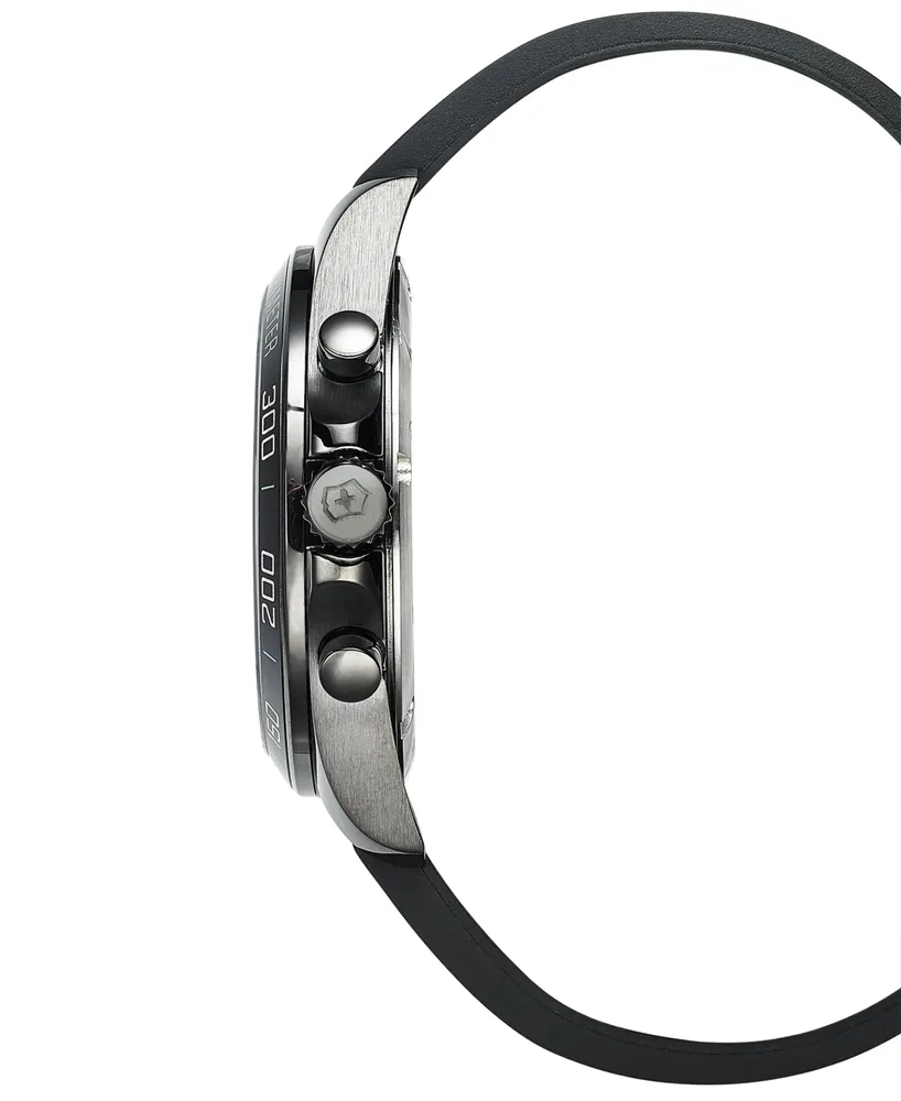 Victorinox Men's Chronograph Fieldforce Sport Black Rubber Strap Watch 42mm