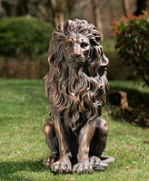 Glitzhome Guardian Standing Lion Statue