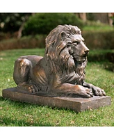 Glitzhome Lying Guardian Lion Statue