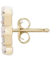 Wrapped Diamond Initial Single Stud Earring (1/20 ct. t.w.) in 14k Gold, Created for Macy's