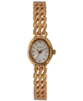 Elgin Women's Rose Gold-Tone Slanted Bracelet Watch - Rose Gold