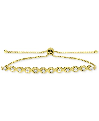Giani Bernini Cubic Zirconia Xo Bolo Bracelet