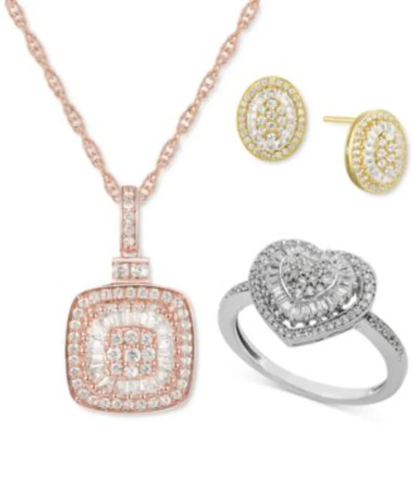 Diamond Baguette Starburst Collection In 14k White Yellow Or Rose Gold.