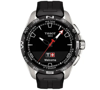 Tissot Men's Swiss T-Touch Connect Solar Rubber Strap Smart Watch 48mm