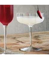 Luigi Bormioli Jazz Cocktail Coupe Glasses, Set of 4