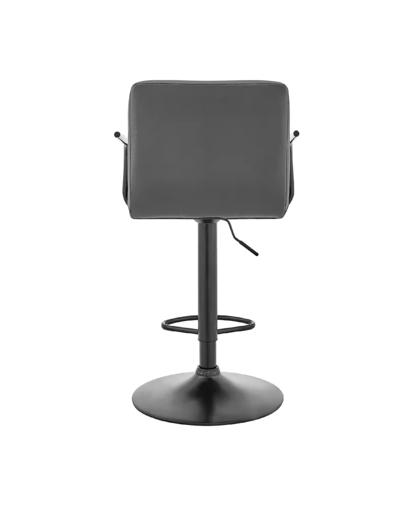 Laurant Adjustable Faux Leather Swivel Bar Stool