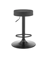 Dax Backless Faux Leather Adjustable Bar Stool