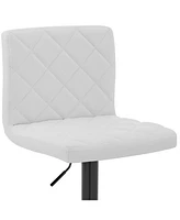 Duval Adjustable Faux Leather Swivel Bar Stool