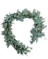 Magnolia Supply Co Fresh Baby Blue and Silver Dollar Eucalyptus Garland, 6'