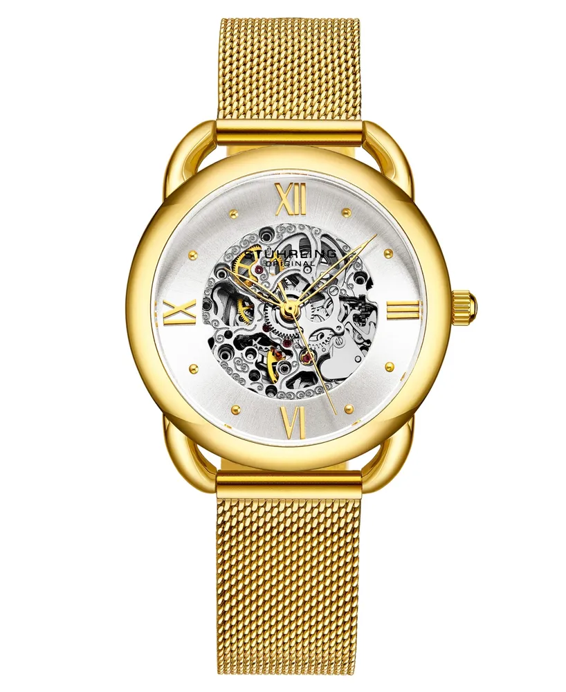 Women's Automatic Gold-Tone Mesh Bracelet Watch 36mm