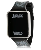 Jurassic Park Kid's Touch Led Screen Black Silicone Strap Watch, 36mm x 33 mm