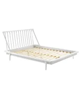 Modern Wood Queen Spindle Bed