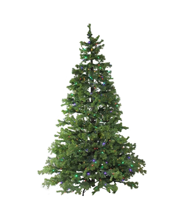 7.5' Pre-Lit Medium Iridescent Pine Artificial Christmas Tree - Multi-Color  LED Lights