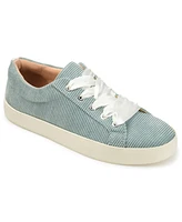 Journee Collection Women's Kinsley Corduroy Lace Up Sneakers