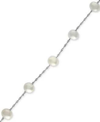 Effy Cultured Freshwater Pearl Station Bracelet (5-1/2-6mm) 14k Gold (Also available White and Rose Gold)