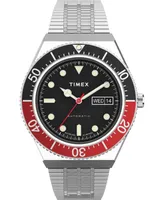 Timex Men's M79 Automatic Silver-Tone Stainless Steel Bracelet Watch 40mm - Silver